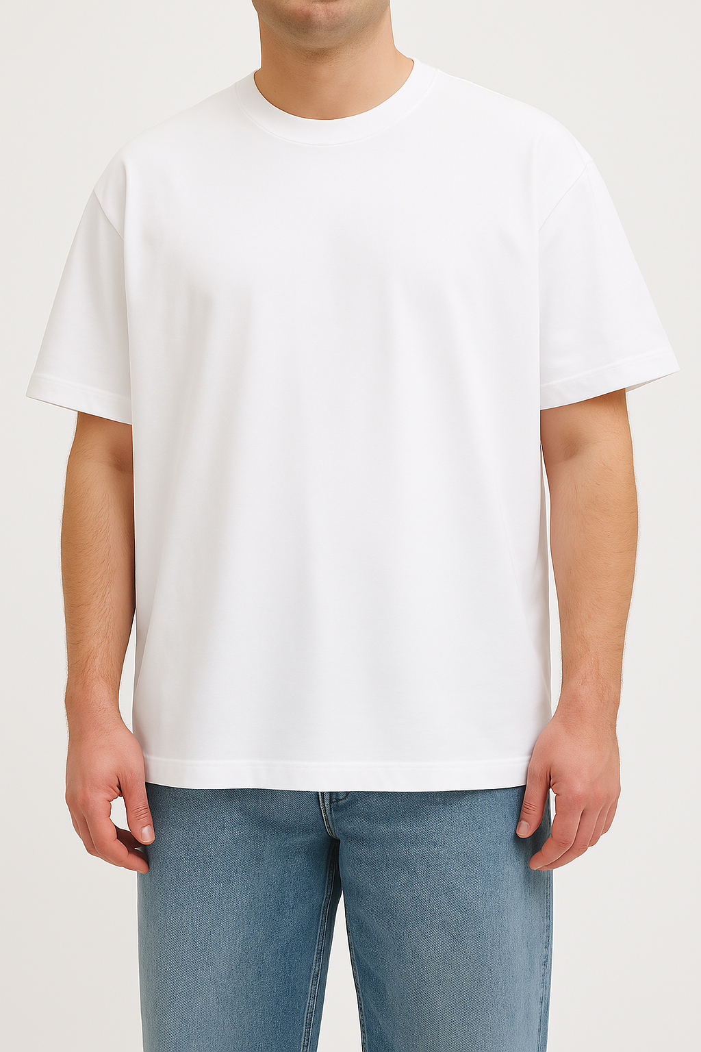 T-Shirt in Cotone Bianca Oversize
