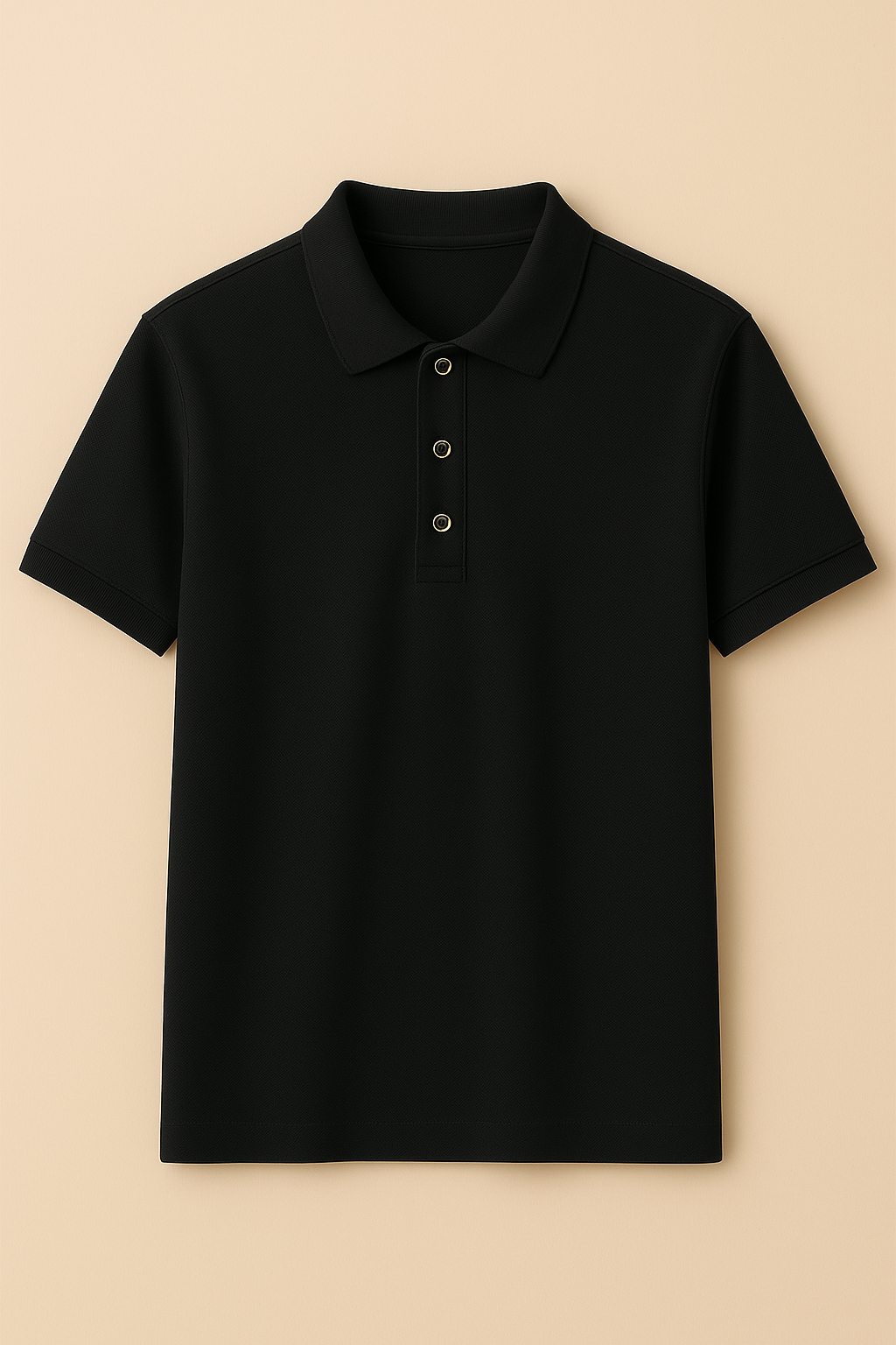 Polo Traspirante Nera Mezza Manica