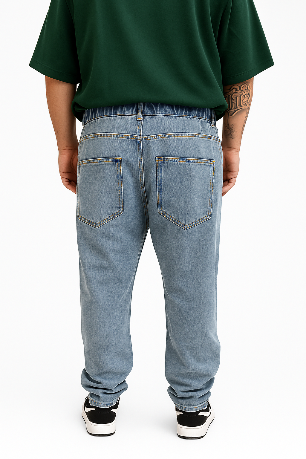 Pantalaccio di Jeans Regular Fit Lavaggio Chiaro