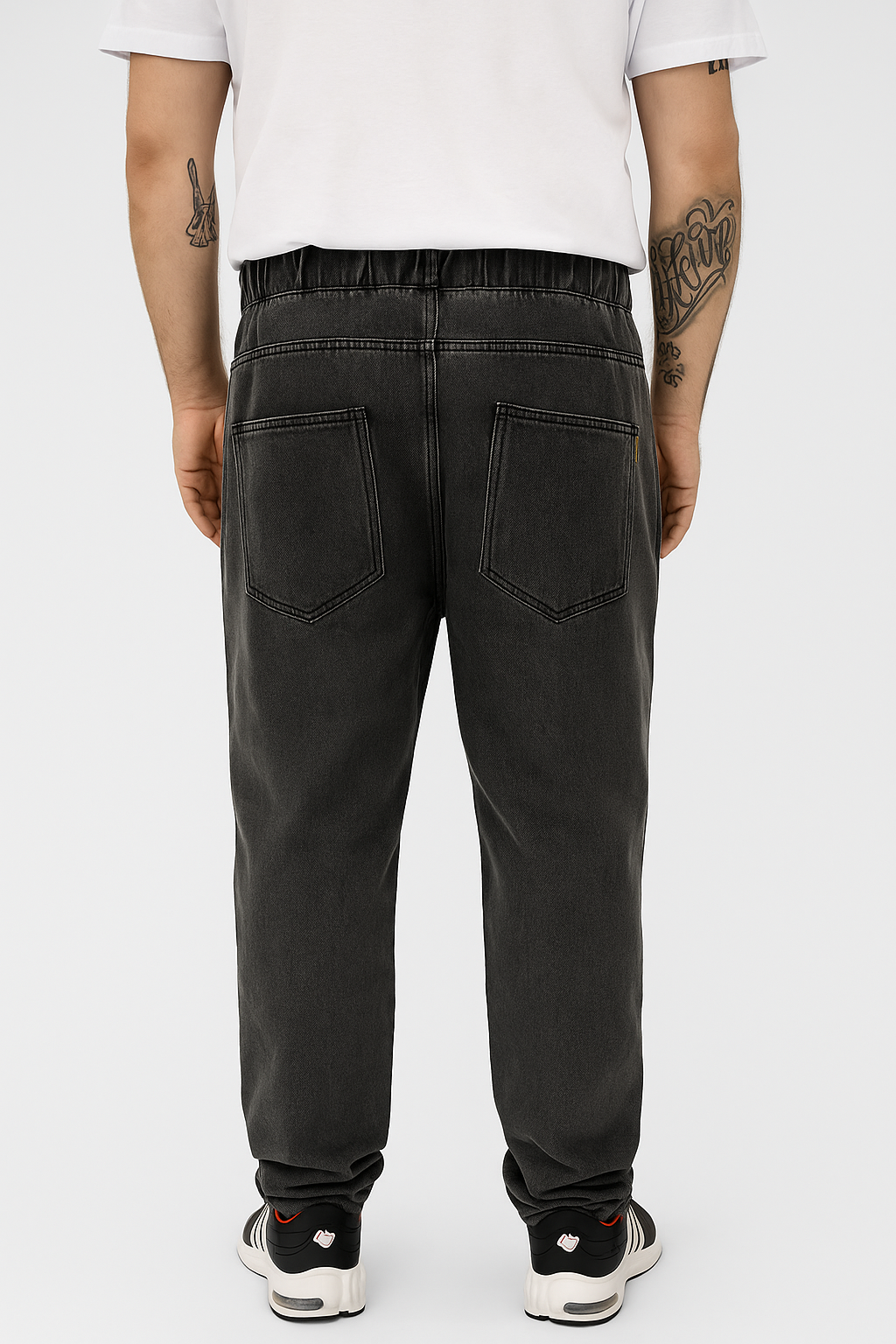 Pantalaccio di Jeans Regular Fit Lavaggio Grigio