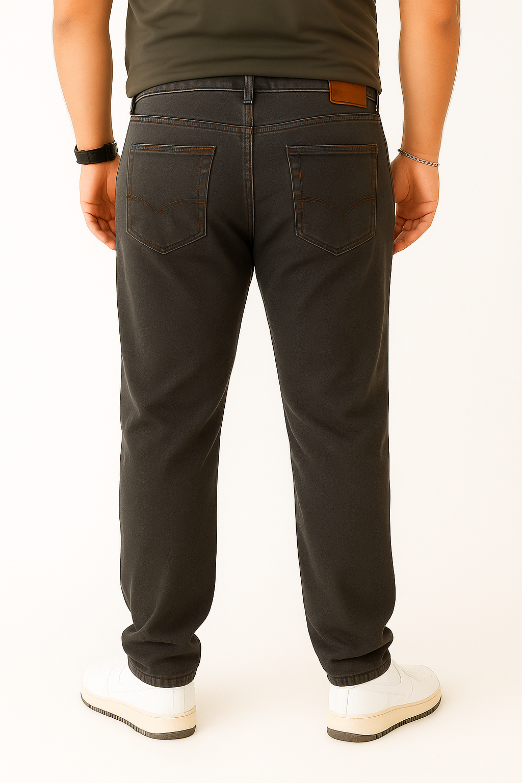 Jeans Elastic Regular Fit Lavaggio Denim Black