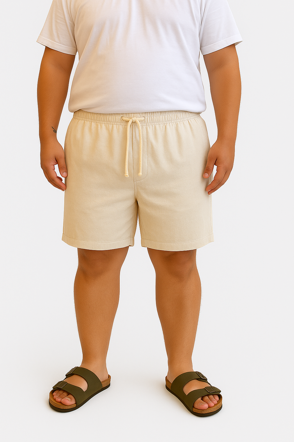 Bermuda con molla Lino Vibes Beige