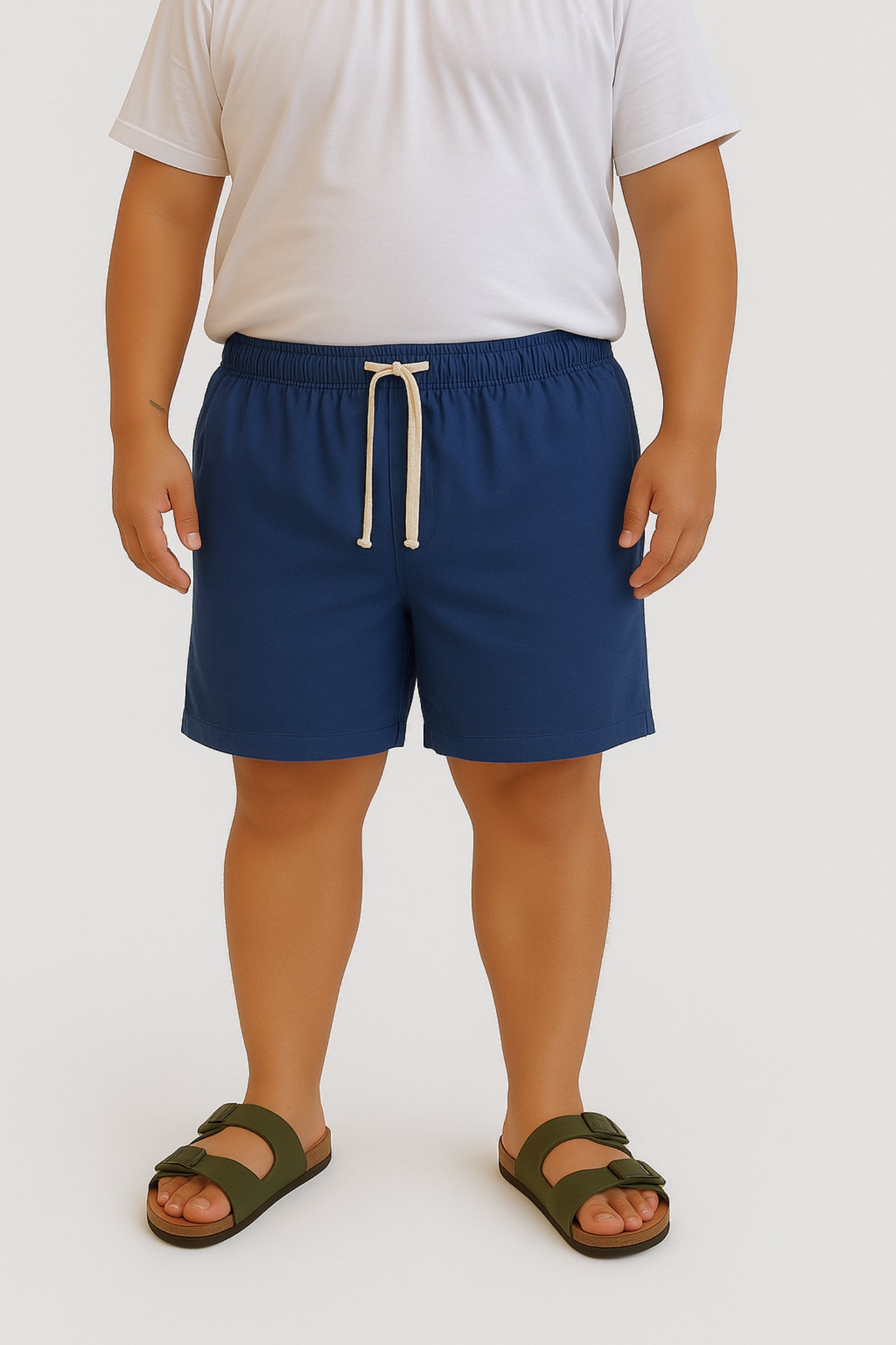 Bermuda con molla Lino Vibes Blu