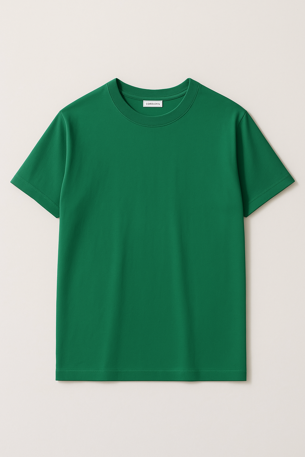T-Shirt in Cotone Verde Scuro Oversize