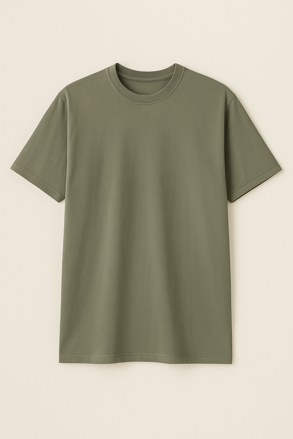 T-Shirt in Cotone Verde Oversize