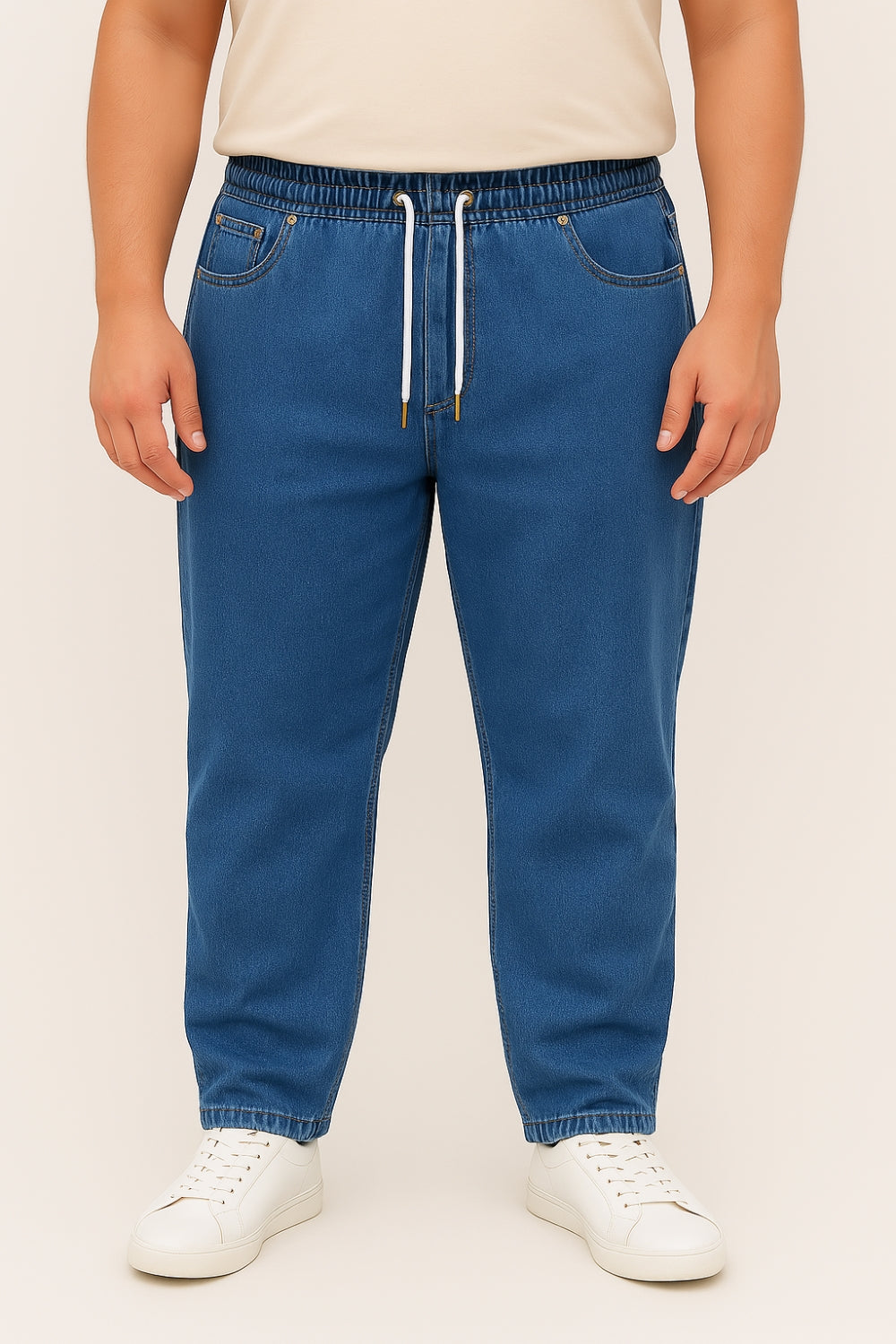 Pantalaccio di Jeans Regular Fit Lavaggio Scuro